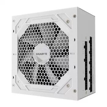 Fonte de alimentação GIGABYTE UD850GM PG5 V2 ICE – 850 W, PCIe Gen 5.1, 80 PLUS Gold, totalmente modular, ventoinha de 120 mm, ATX 3.1, ficha UK, branco