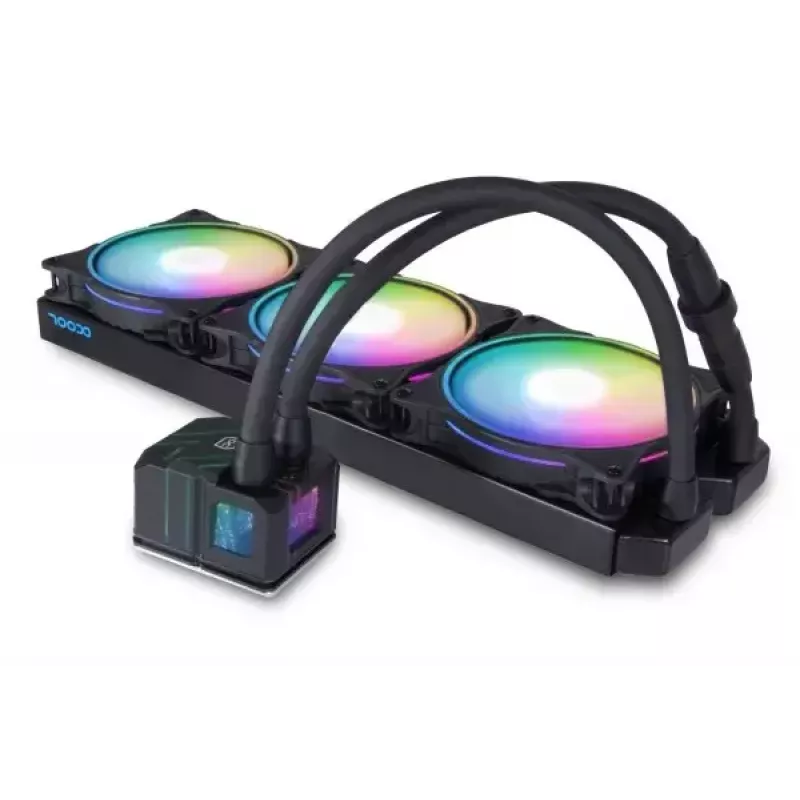 Kit de refrigeração líquida Alphacool Pro Aurora 420 CPU AIO 14 cm preto branco