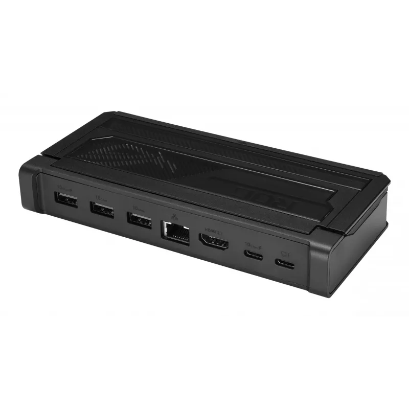 Docking station ASUS ROG Bulwark Dock 2025 DG300 USB Type-C, 1x RJ-45, 1x HDMI, preto, 160×74×25,5 mm