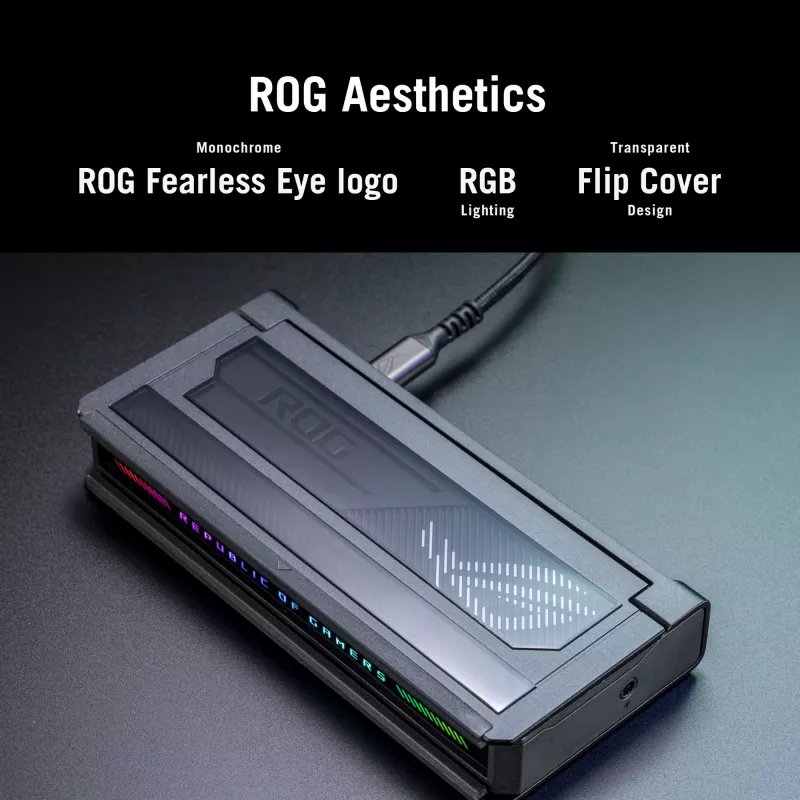 Docking station ASUS ROG Bulwark Dock 2025 DG300 USB Type-C, 1x RJ-45, 1x HDMI, preto, 160×74×25,5 mm
