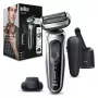 Aparador de barba Braun Series 7 71-S7200c preto prateado ião de lítio 50 min