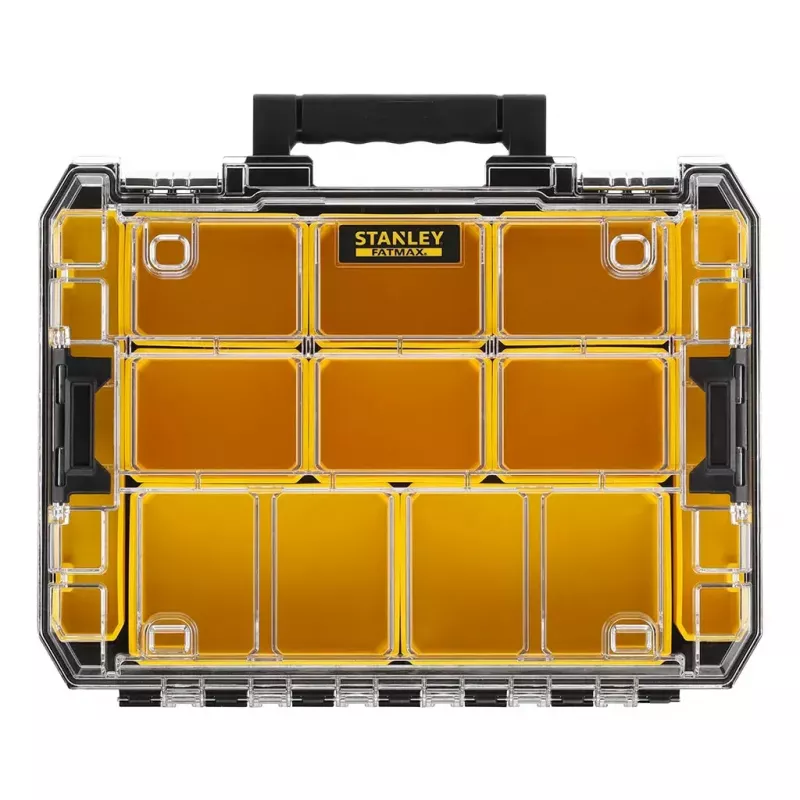 Caixa de ferramentas STANLEY FMST82967-1, metal e policarbonato, 337×440×119 mm, preto/transparente/amarelo