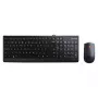 Conjunto de teclado e rato com fios Lenovo 300 – QWERTY US-Inglês tamanho completo, USB, preto, cabo de 1,8 m, rato 1600 DPI