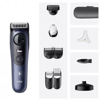Aparador de barba Braun BeardTrimmer 7 BT7540 0,5-20 mm bateria preto azul