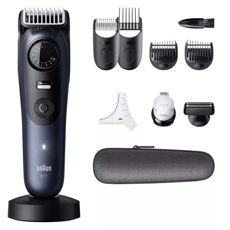 Aparador de barba Braun BeardTrimmer 7 BT7540 0,5-20 mm bateria preto azul