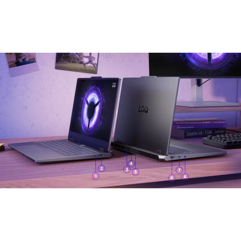 Portátil Lenovo LOQ 15IRX10 — 15,6 polegadas FHD IPS antirreflexo, Intel Core i5-13450HX, 16 GB DDR5, 1 TB SSD, NVIDIA GeForce RTX 5060 8 GB, Windows 11 Home