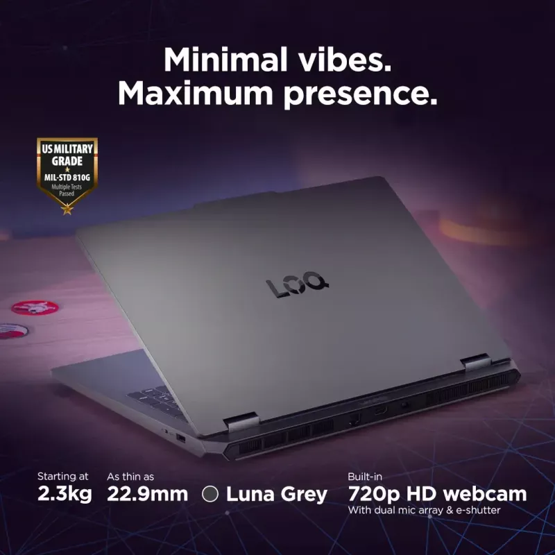 Portátil Lenovo LOQ 15IRX10 — 15,6 polegadas FHD IPS antirreflexo, Intel Core i5-13450HX, 16 GB DDR5, 1 TB SSD, NVIDIA GeForce RTX 5060 8 GB, Windows 11 Home