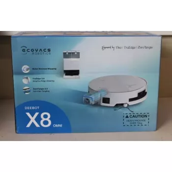 Aspirador robô Ecovacs DEEBOT X8 OMNI (EMBALAGEM DANIFICADA, USADO, SUJO, RISCOS)