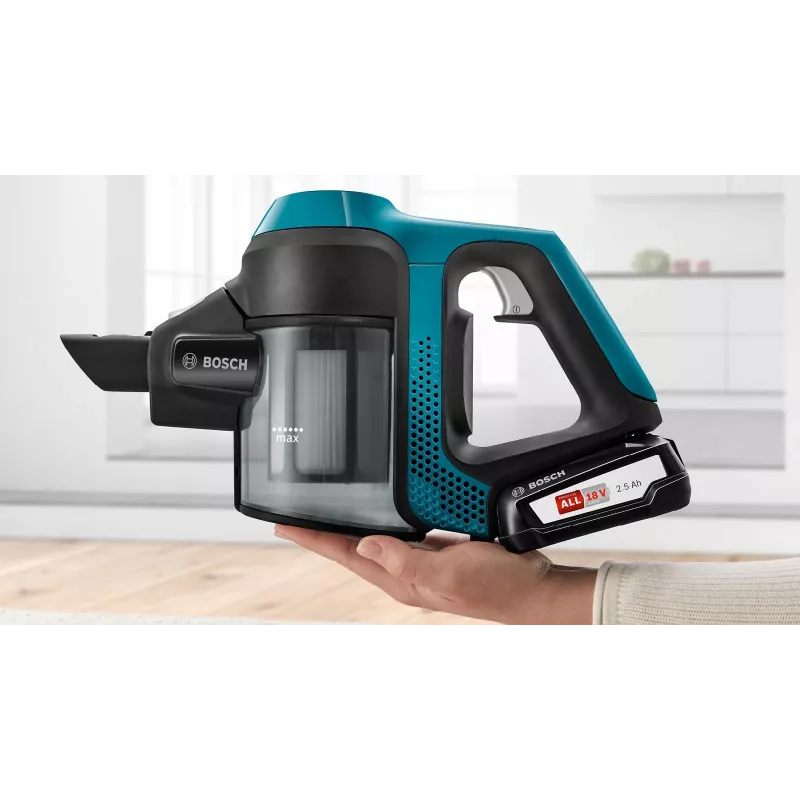 Aspirador vertical Bosch Serie 6 BBS611LAG aspirador vertical 2-em-1 bateria seco sem saco 0,3 l azul 2,5 Ah