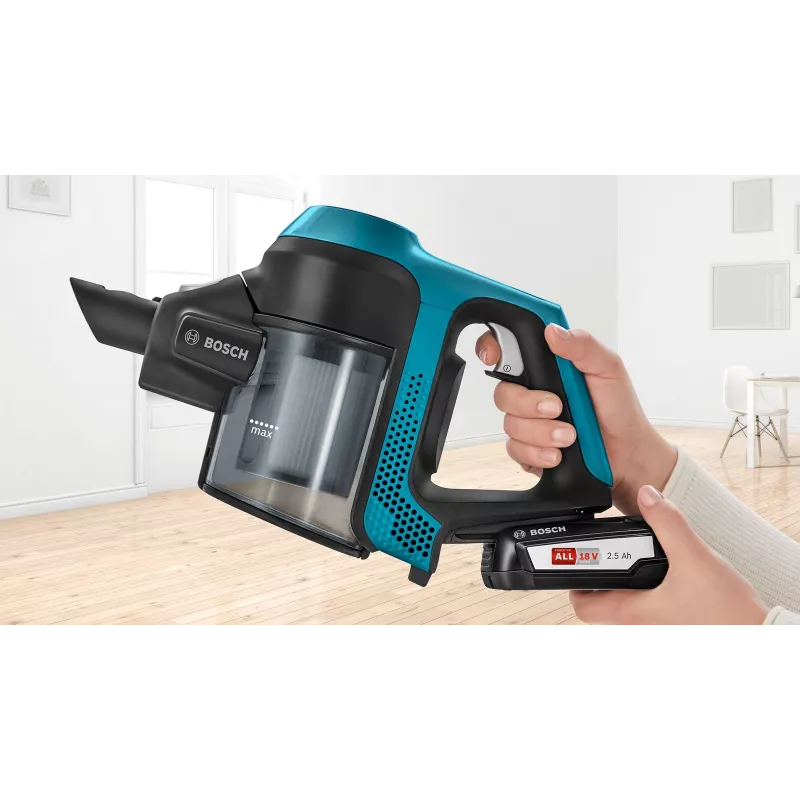 Aspirador vertical Bosch Serie 6 BBS611LAG aspirador vertical 2-em-1 bateria seco sem saco 0,3 l azul 2,5 Ah
