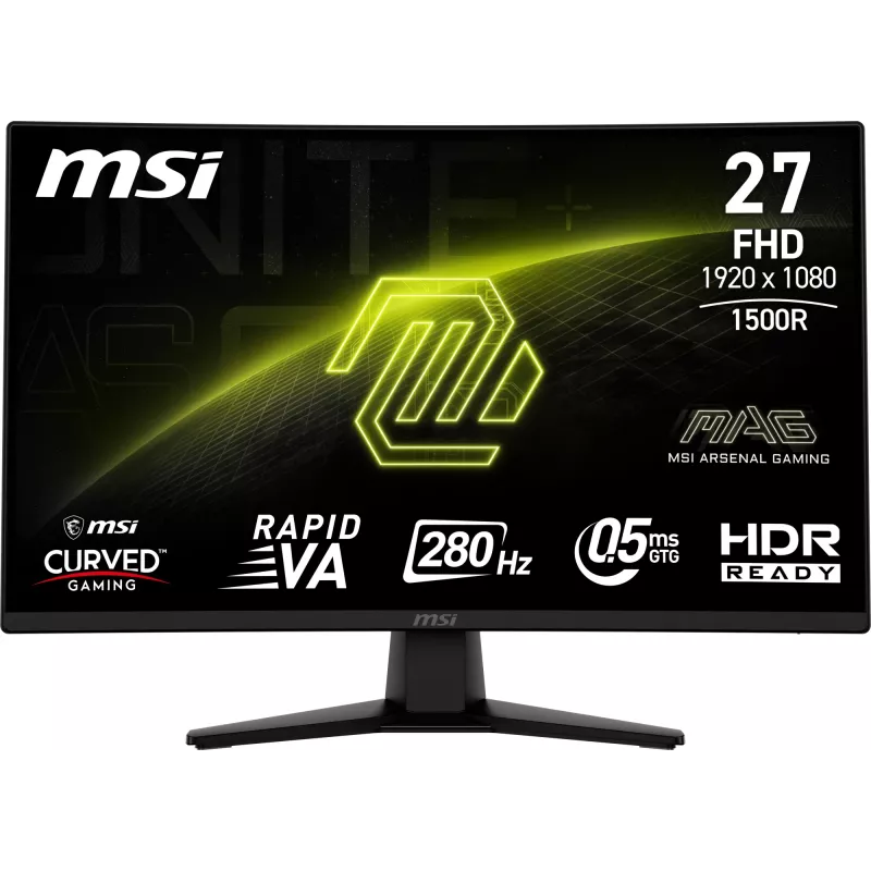 Monitor de computador MSI MAG 274CXF 68,6 cm (27 polegadas) 1920 x 1080 píxeis Full HD preto
