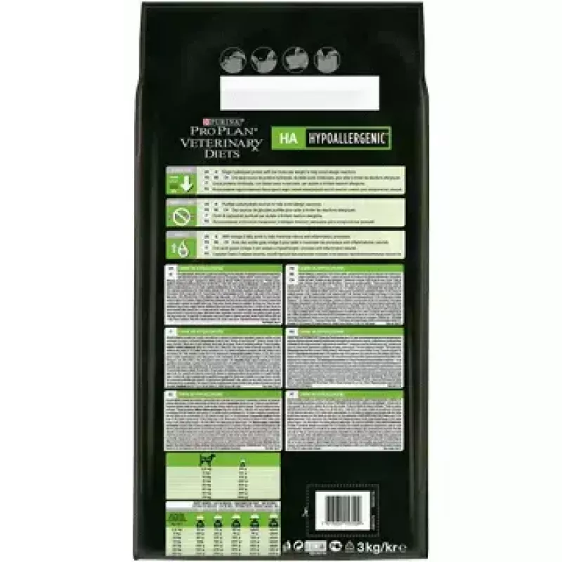 Purina Pro Plan Veterinary Diets Canine HA Hypoallergenic ração seca para cães, 11 kg