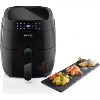 Fritadeira de ar quente Gorenje AF1409DB — capacidade 3,2 L, 1400 W, indicador LED, temperatura mín. 90 °C, preto