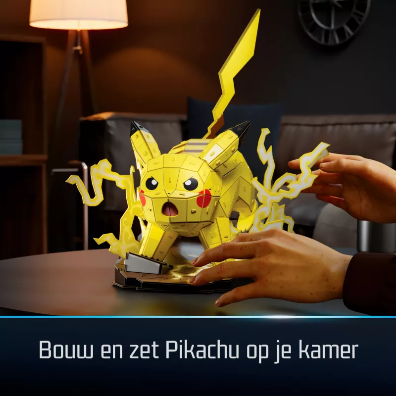 Spin Master 4D Build Pokémon Pikachu figura de montar, a partir dos 12 anos