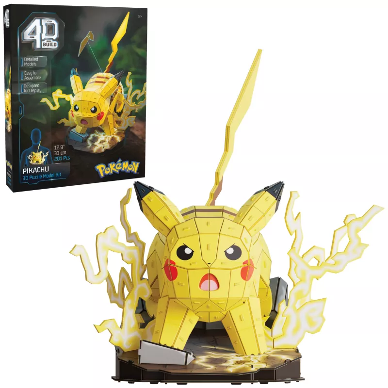 Spin Master 4D Build Pokémon Pikachu figura de montar, a partir dos 12 anos