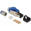 Conector de cabos RJ-45 DeLOCK 86487 azul prateado