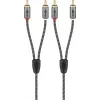 Cabo de áudio WENTRONIC Goobay 65292 — 2×fichas Cinch para 2×fichas Cinch, 1 m, cobre, dourado, blindagem magnética