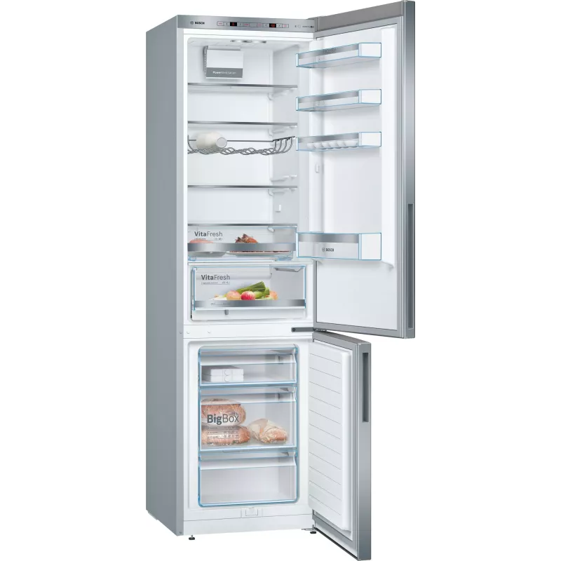 Bosch Serie 6 KGE39AICA frigorífico combinado, de instalação livre, 343 l (249 l + 94 l), 201 cm, classe energética C, aço inoxidável