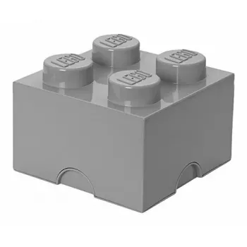 Caixa de armazenamento LEGO Storage Brick 4 cinzento RC40031740, contentor empilhável para brinquedos e arrumação