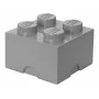 Caixa de armazenamento LEGO Storage Brick 4 cinzento RC40031740, contentor empilhável para brinquedos e arrumação