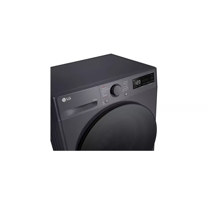 Máquina de lavar e secar LG V5WD95SLIMB carga frontal independente 5 kg 1200 rpm preto