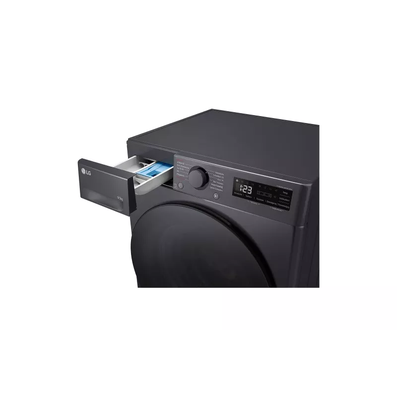 Máquina de lavar e secar LG V5WD95SLIMB carga frontal independente 5 kg 1200 rpm preto