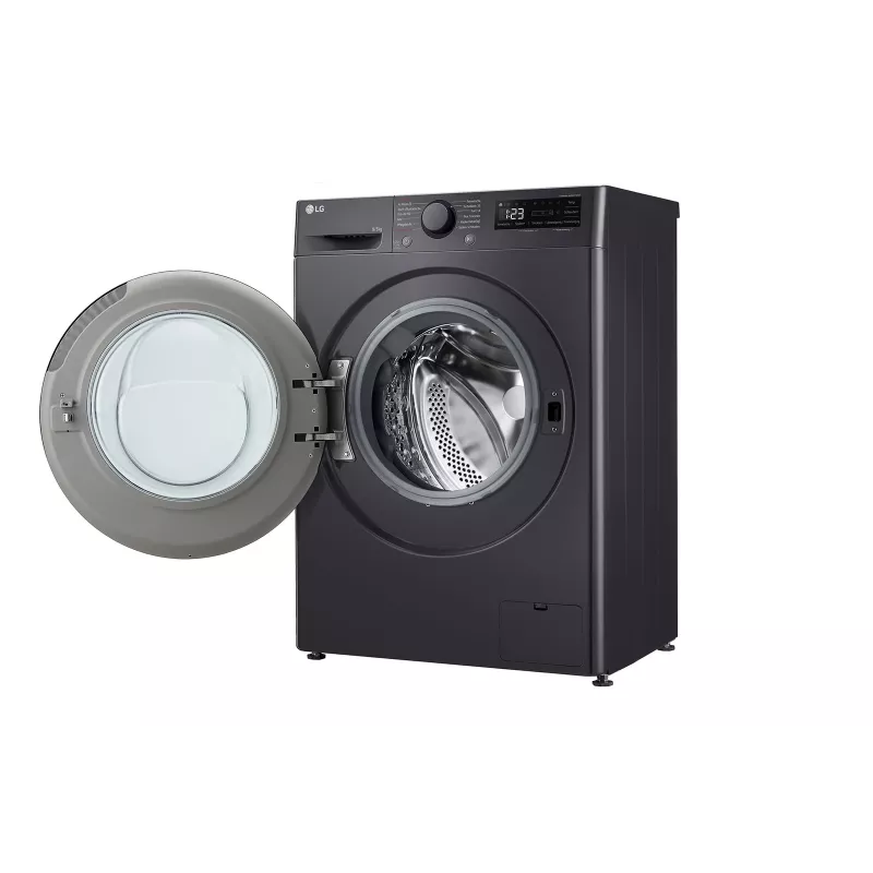 Máquina de lavar e secar LG V5WD95SLIMB carga frontal independente 5 kg 1200 rpm preto