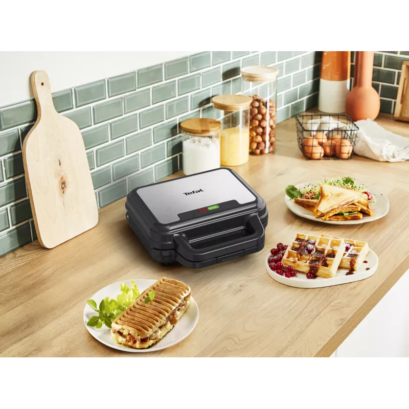 Máquina de sandes Tefal SW383D10 700 W preto, aço inoxidável