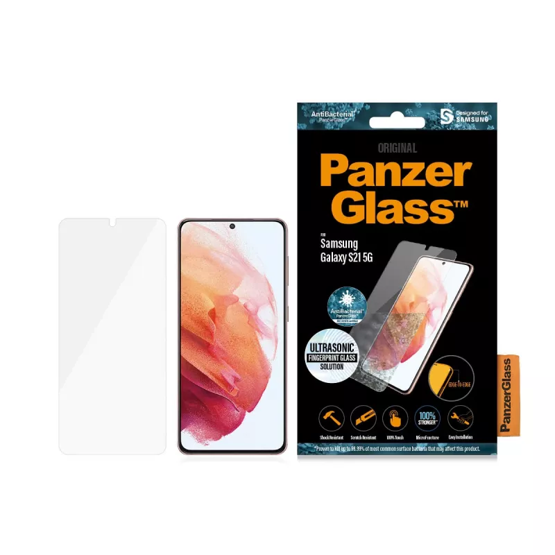 Vidro protetor de ecrã PanzerGlass para Samsung Galaxy S21 5G