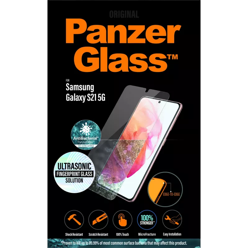 Vidro protetor de ecrã PanzerGlass para Samsung Galaxy S21 5G