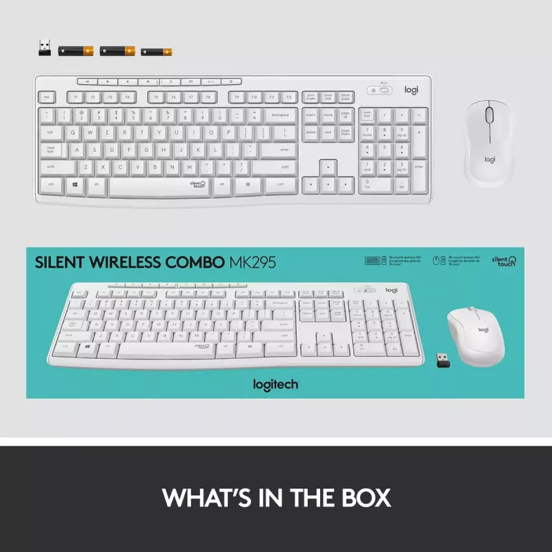 Conjunto de teclado e rato sem fios Logitech MK295 Silent