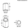 Tubo de extensão para exaustor Electrolux M8CKSL28 preto aço inoxidável, Ø193 mm × H295 mm