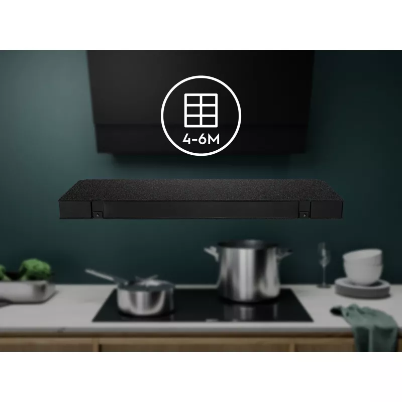 Filtro de odores (filtro de carvão) Electrolux MCFE06ST para exaustores, retangular 235×235×27 mm, preto