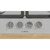 Placa de gás de encastrar Bosch Serie 4 PGH6B5K90, 4 zonas em aço inoxidável, 60 cm, botões rotativos, queimador wok