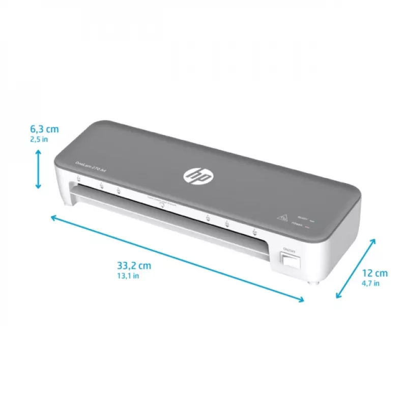 Plastificadora a quente HP OneLam 270 A4 270 mm/min cinzento, branco