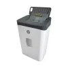 Destruidora de documentos HP ONESHRED Auto 200CC — alimentação automática para 200 folhas, corte micro P-4, recipiente de 28 litros, branco e cinzento