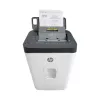 Destruidora de documentos HP ONESHRED Auto 200CC — alimentação automática para 200 folhas, corte micro P-4, recipiente de 28 litros, branco e cinzento
