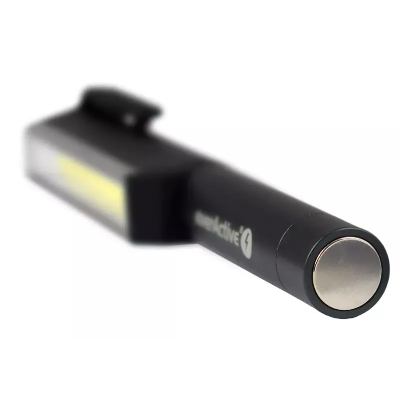 everActive WL-200 lanterna de trabalho de inspeção COB LED, 3 W, 200 lm, IP44, alumínio, ímanes e clipe, 3×AAA