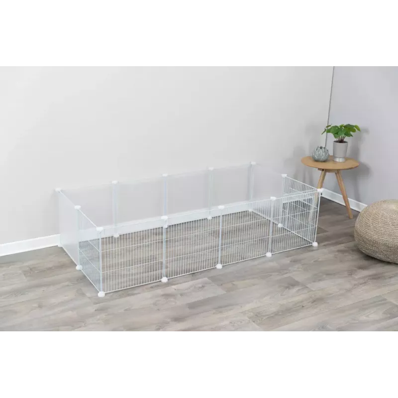 Trixie parque interior TX-62460 para porquinhos-da-índia/coelhos, 140 x 35 x 70 cm, branco