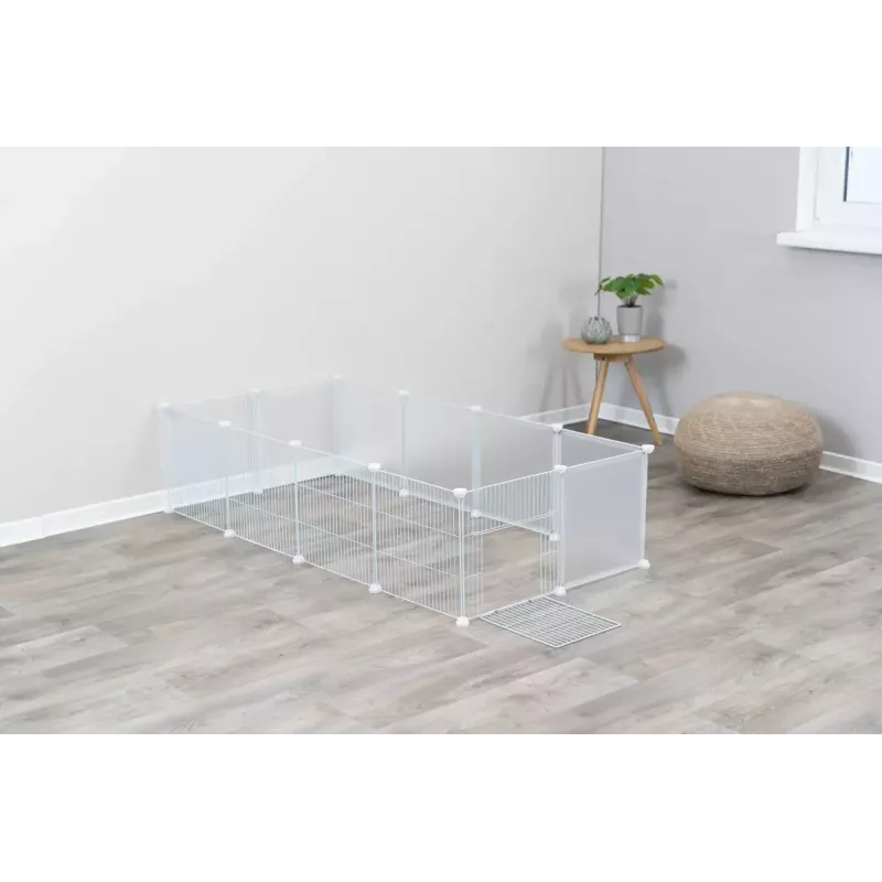 Trixie parque interior TX-62460 para porquinhos-da-índia/coelhos, 140 x 35 x 70 cm, branco