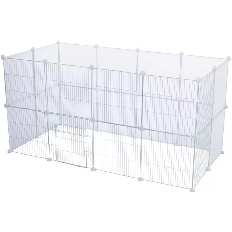 Trixie parque interior TX-62460 para porquinhos-da-índia/coelhos, 140 x 35 x 70 cm, branco