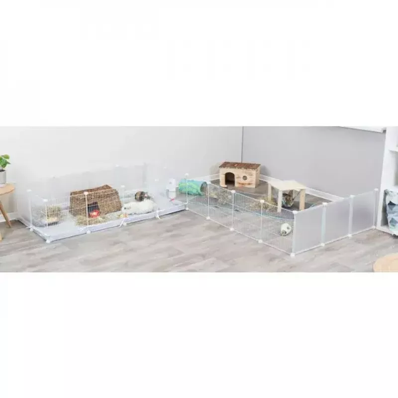 Trixie parque interior TX-62460 para porquinhos-da-índia/coelhos, 140 x 35 x 70 cm, branco