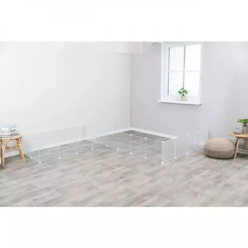 Trixie parque interior TX-62460 para porquinhos-da-índia/coelhos, 140 x 35 x 70 cm, branco