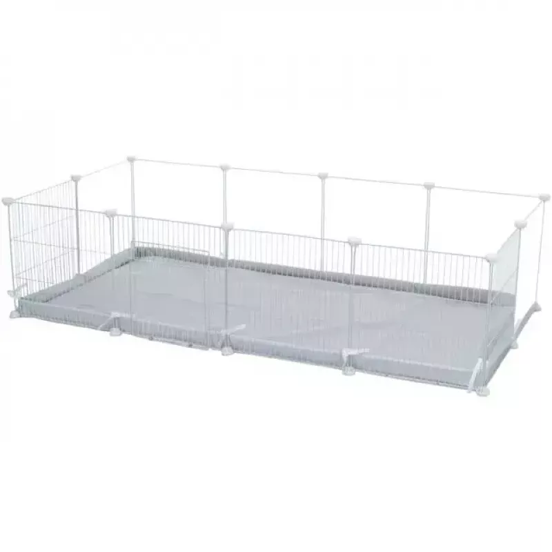 Trixie parque interior TX-62460 para porquinhos-da-índia/coelhos, 140 x 35 x 70 cm, branco