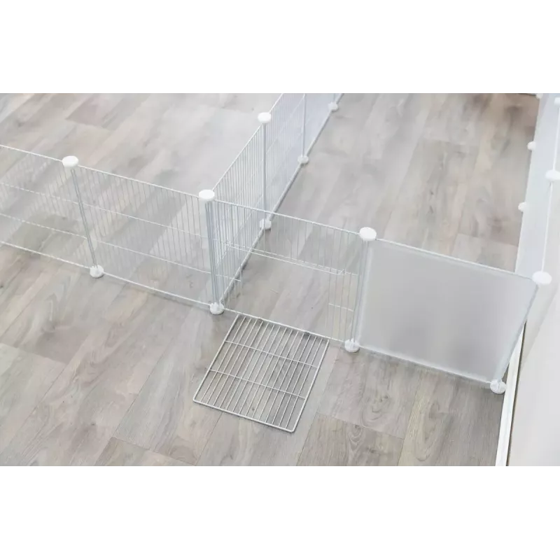 Trixie parque interior TX-62460 para porquinhos-da-índia/coelhos, 140 x 35 x 70 cm, branco