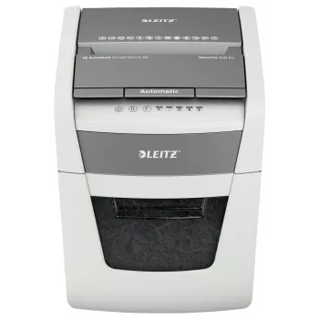 Destruidora de documentos LEITZ IQ Autofeed Small Office50 P4 — corte micro 4x28 mm, autofeed de 50 folhas, entrada de 22 cm, depósito de 20 L