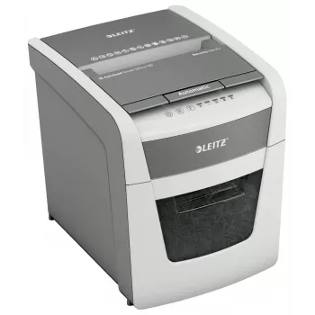 Destruidora de documentos LEITZ IQ Autofeed Small Office50 P4 — corte micro 4x28 mm, autofeed de 50 folhas, entrada de 22 cm, depósito de 20 L
