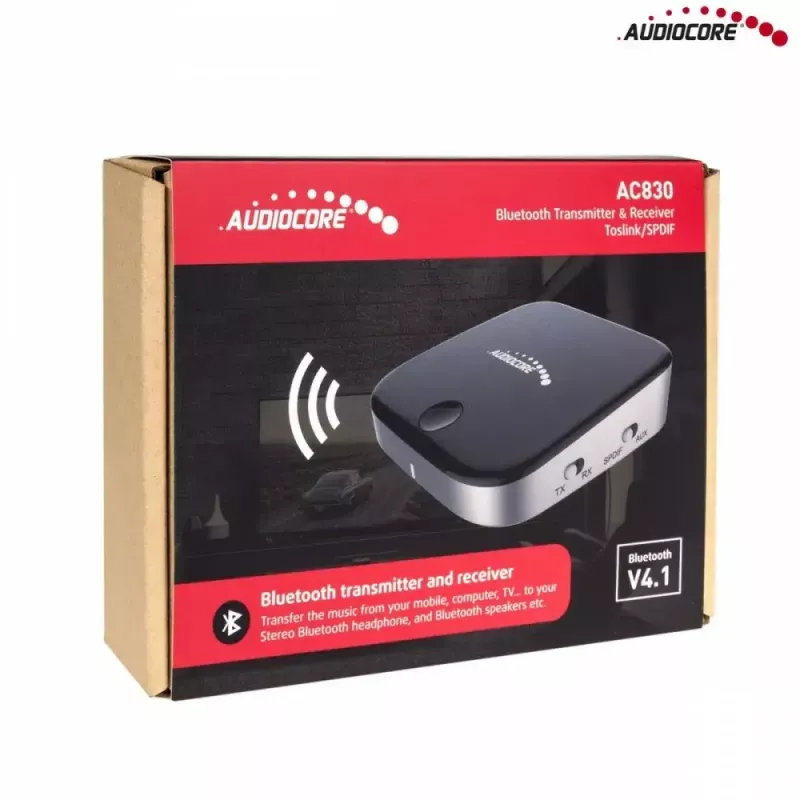 Audiocore AC830 (Baseus Qiyin) recetor Bluetooth 5.0 AUX, preto
