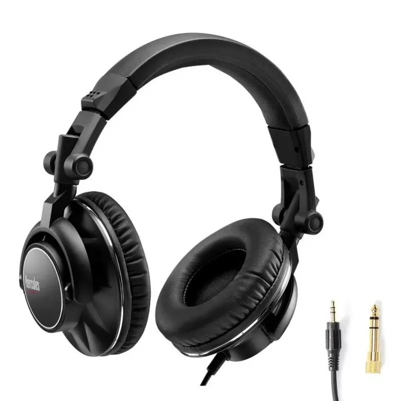 Auscultadores Hercules HDP DJ60 com fios arco de cabeça música preto