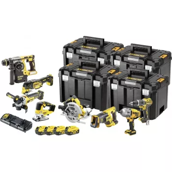 Kit combinado sem fios DeWalt DCK865P4T 18V — kit com quatro baterias de 5,0 Ah e mala TSTAK